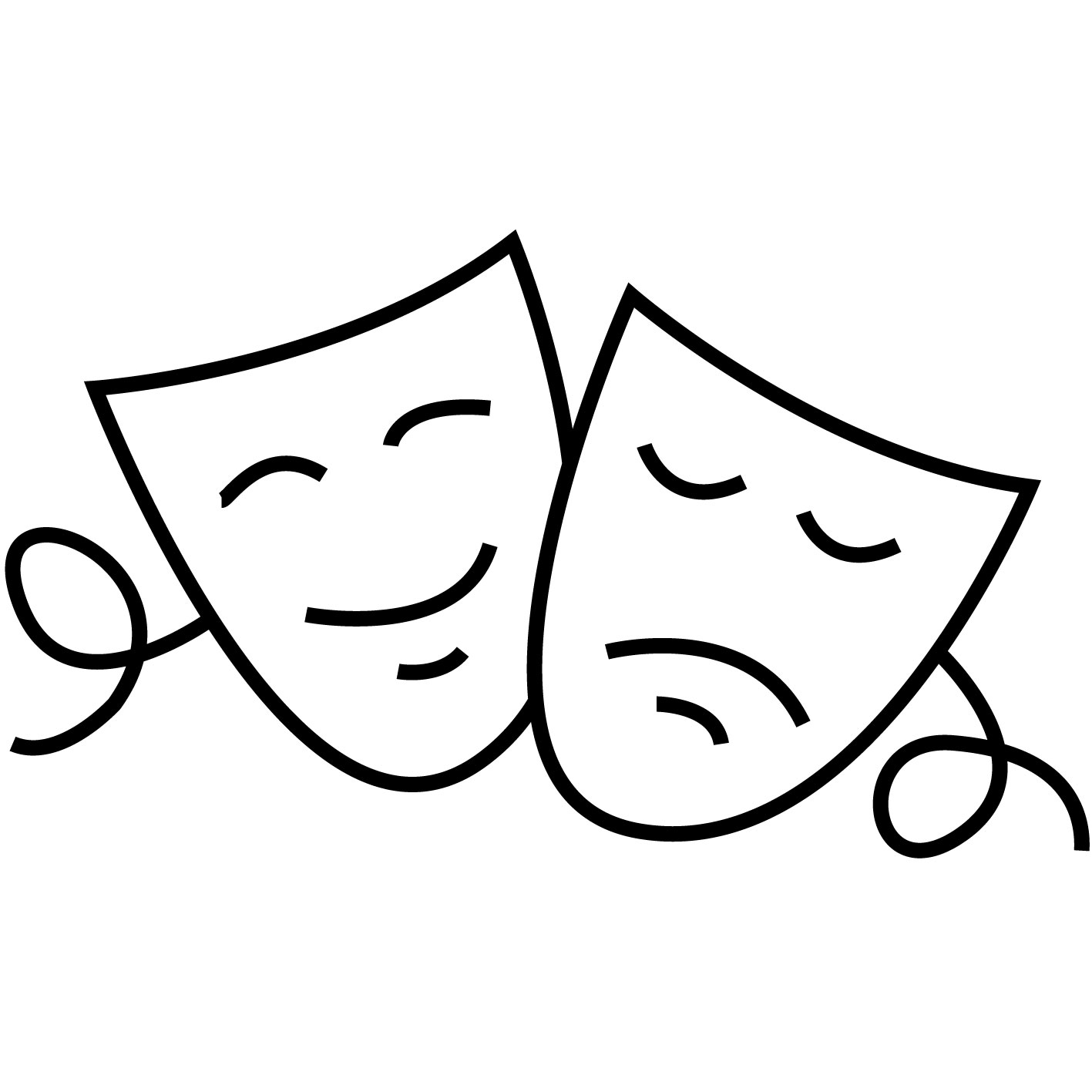 Pictogramme de masques de théâtre