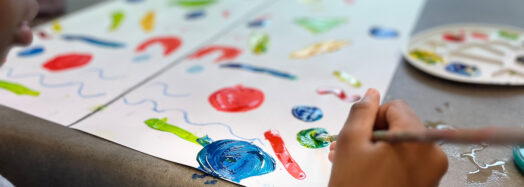 Arts plastiques : peinture colorée sur papier